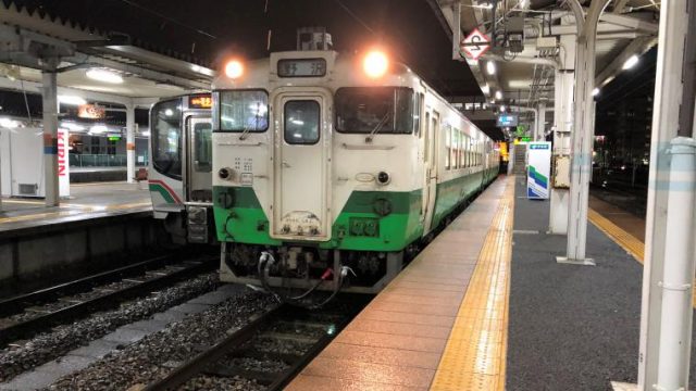 会津若松駅停車中の只見線