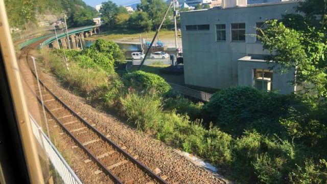 釜石線と合流する三陸鉄道リアス線