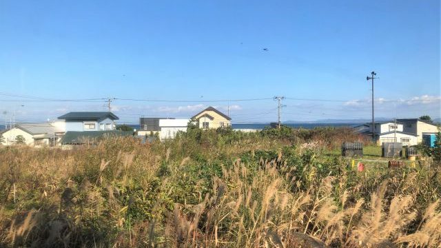 蓬田駅通過時の車窓