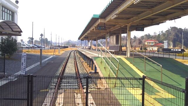 野蒜駅のホーム跡