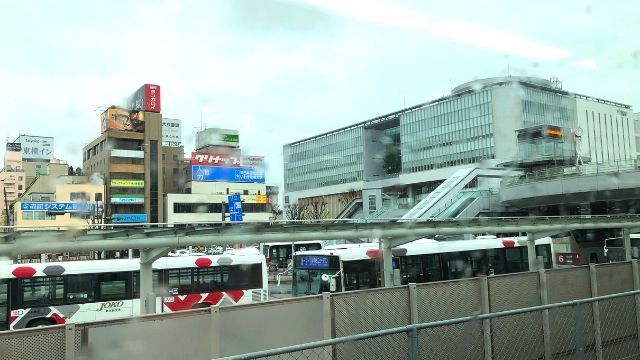 いわき駅前の車窓