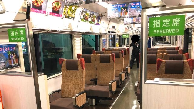 磐越西線快速あいづの車内