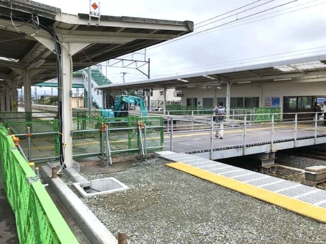 全線開通前の浪江駅構内