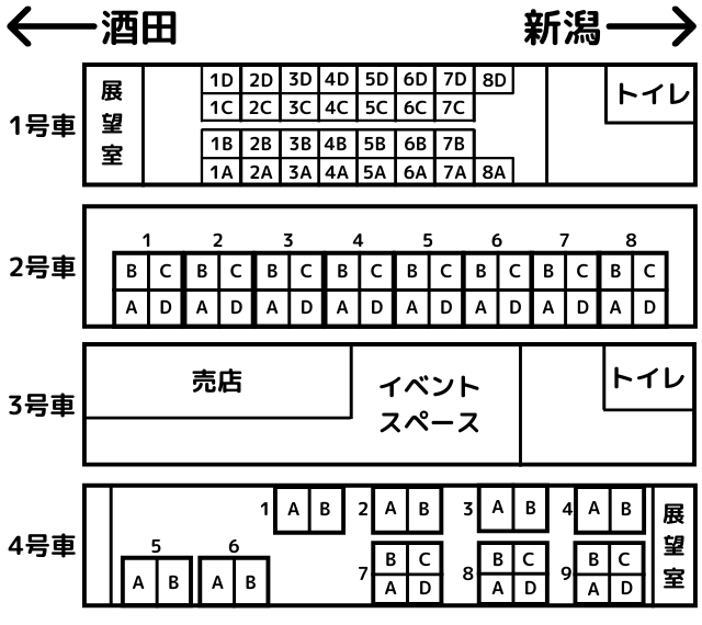 海里の座席表