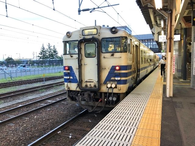弘前駅に到着した五能線
