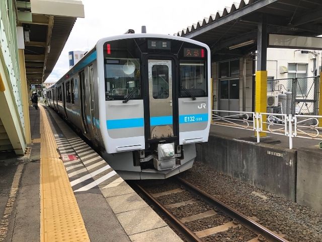 久慈駅に到着した八戸線