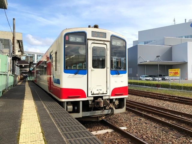 宮古駅に到着した三陸鉄道リアス線