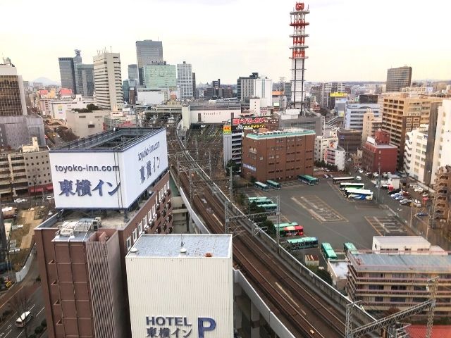 アパヴィラホテル仙台駅五橋の部屋からの風景