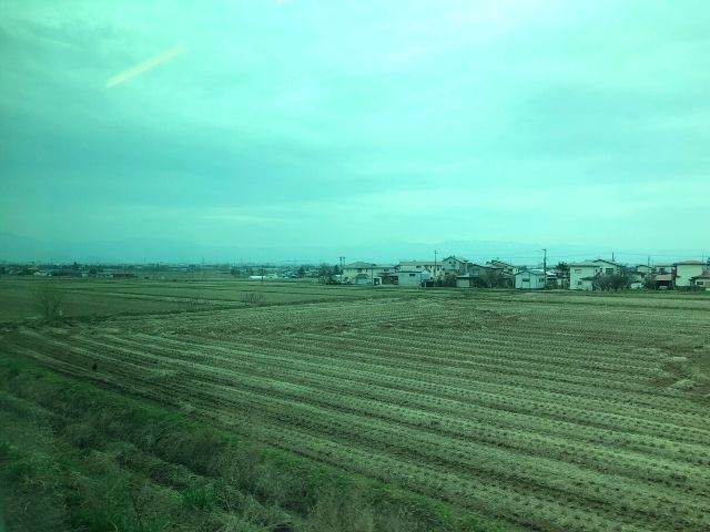 会津若松駅付近の車窓