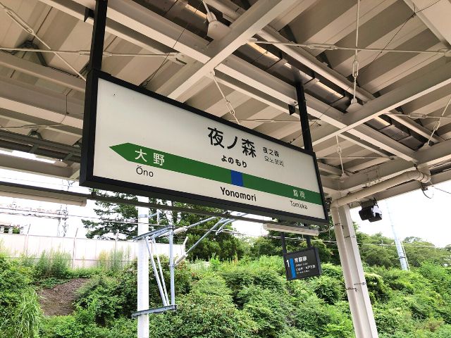 夜ノ森駅の駅名標
