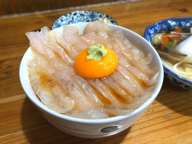 ヒラメの漬け丼