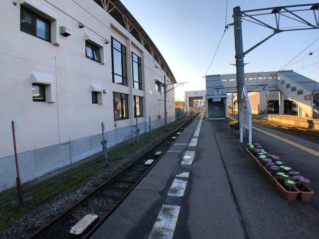 会津田島駅の1番線ホーム