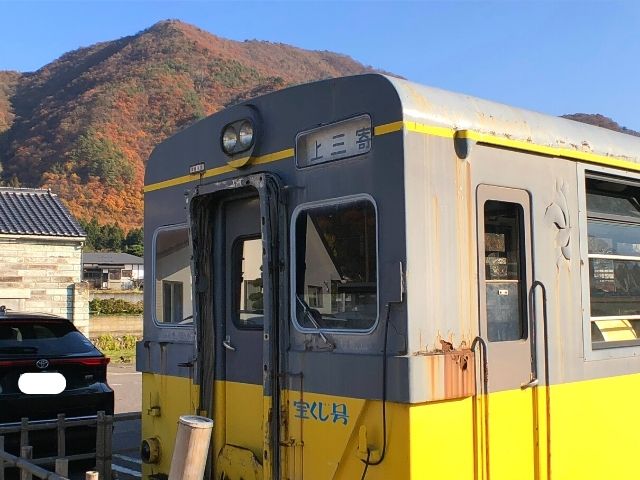 元トロッコ列車の行先表示