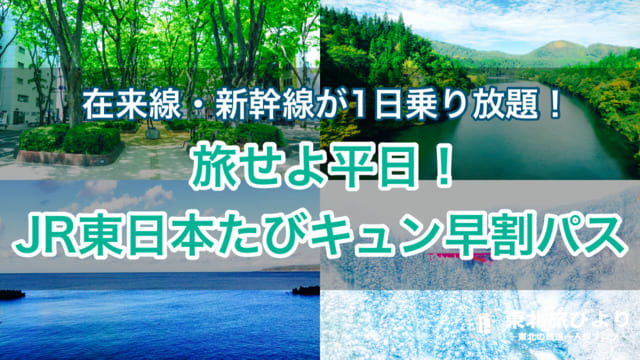 【期間限定】1万円で1日乗り放題！「旅せよ平日！JR東日本たびキュン早割パス」で東北へ行こう