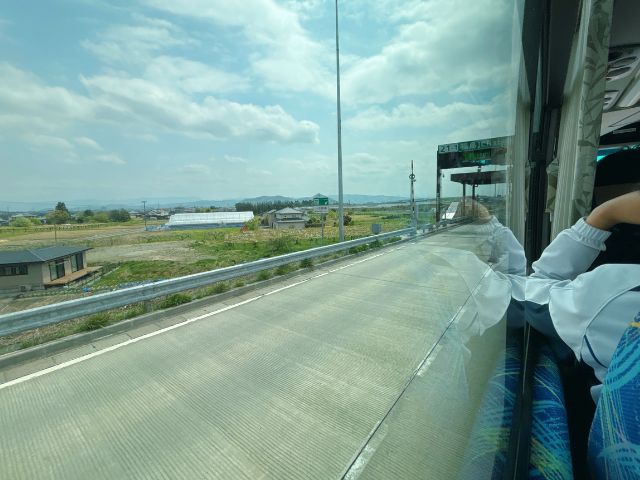 福島ジャンクションを通過して東北自動車道へ