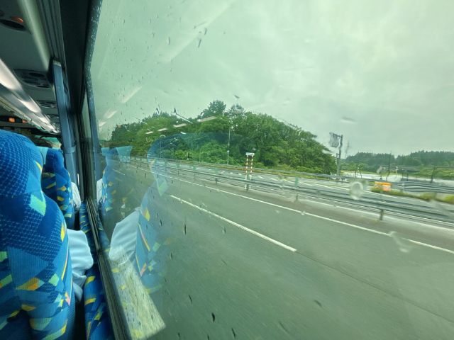 秋田中央インターチェンジから秋田自動車道へ