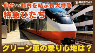 【特急ひたち乗車記】グリーン車・普通車を乗り比べ！仙台から東京・品川へ4時間越えの鈍行旅